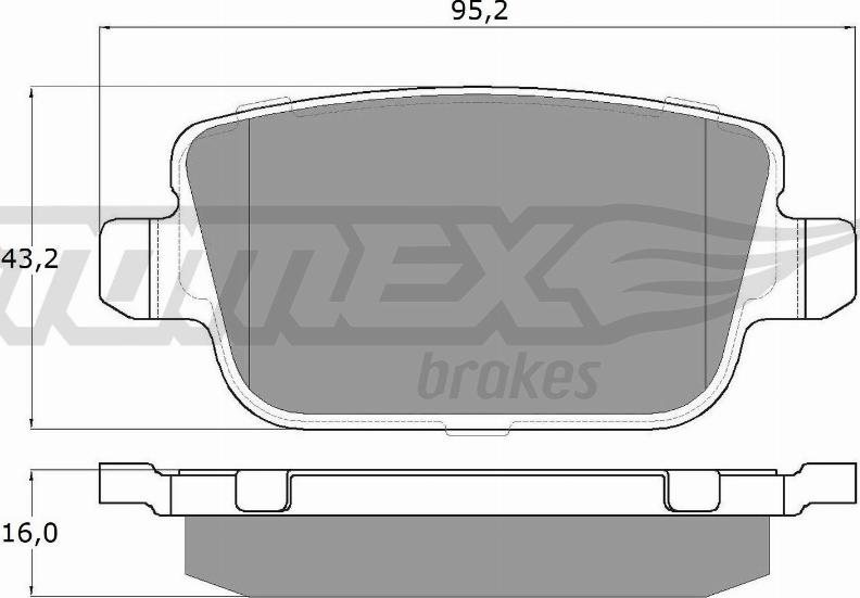 TOMEX brakes TX 14-48 - Тормозные колодки, дисковые, комплект autosila-amz.com