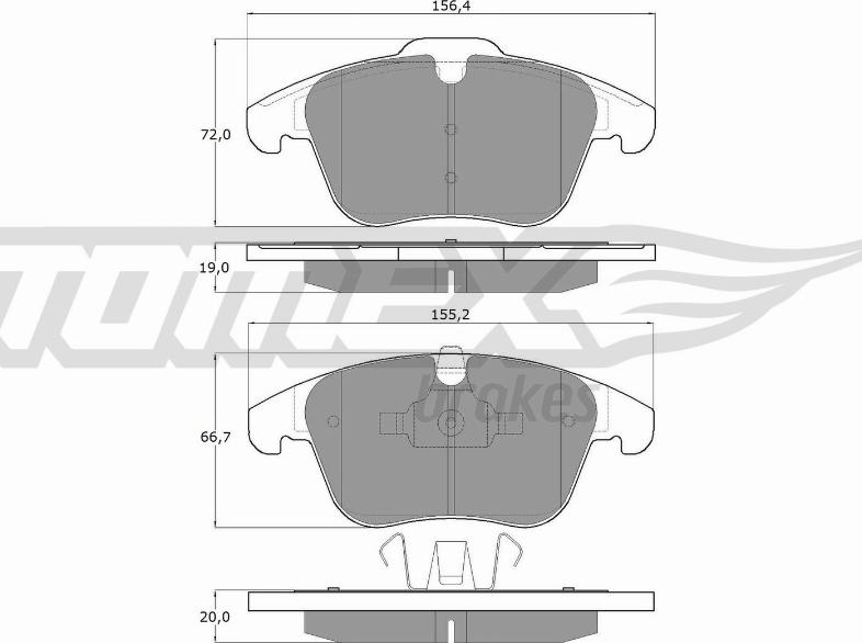 TOMEX brakes TX 14-47 - Тормозные колодки, дисковые, комплект autosila-amz.com