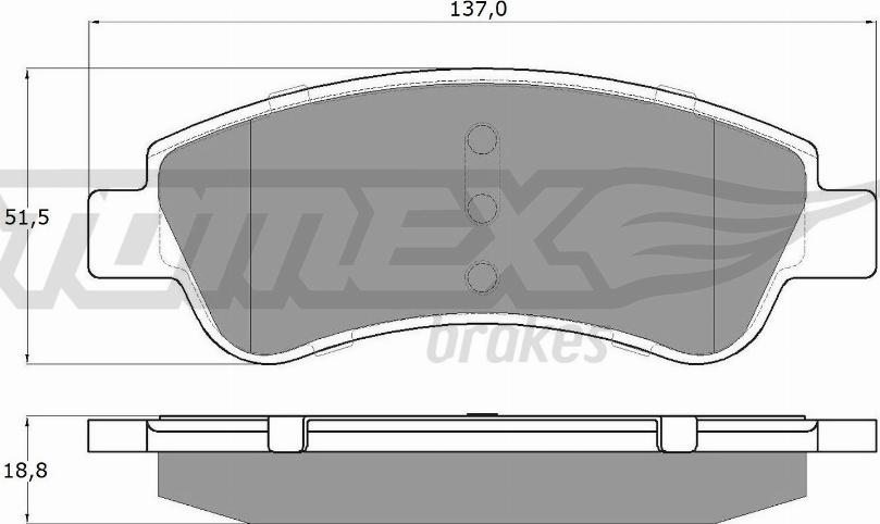 TOMEX brakes TX 14-64 - Тормозные колодки, дисковые, комплект autosila-amz.com