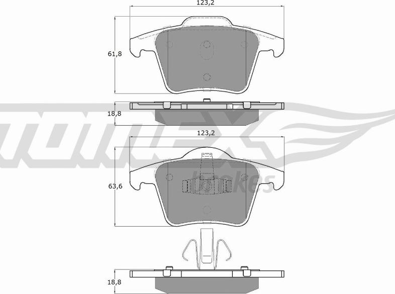 TOMEX brakes TX 14-07 - Тормозные колодки, дисковые, комплект autosila-amz.com