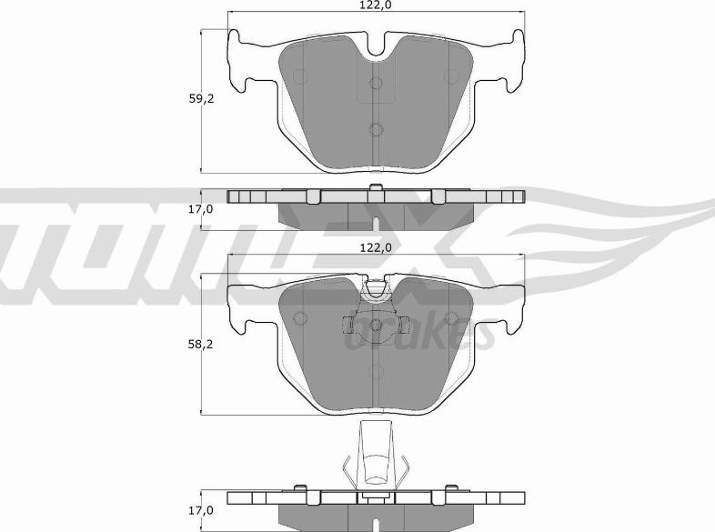 TOMEX brakes TX 14-81 - Тормозные колодки, дисковые, комплект autosila-amz.com