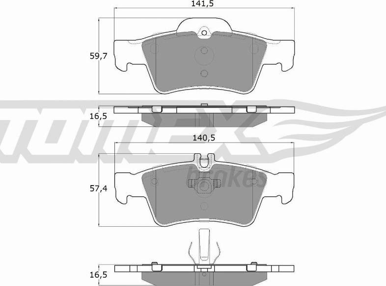 TOMEX brakes TX 14-30 - Тормозные колодки, дисковые, комплект autosila-amz.com