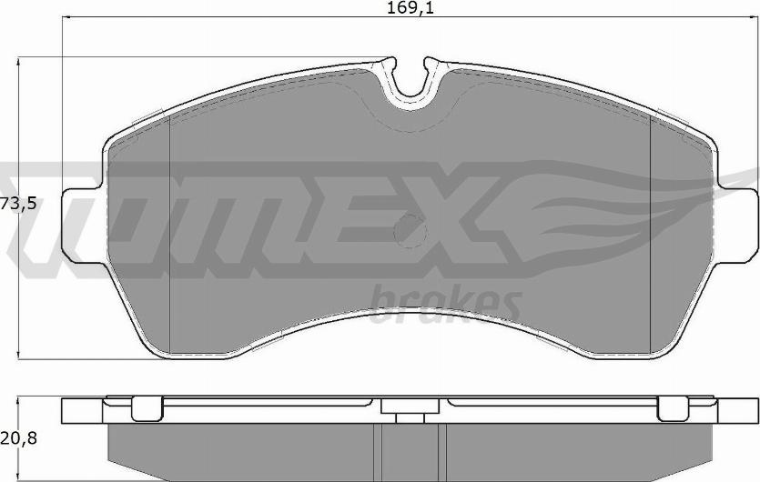 TOMEX brakes TX 14-24 - Тормозные колодки, дисковые, комплект autosila-amz.com