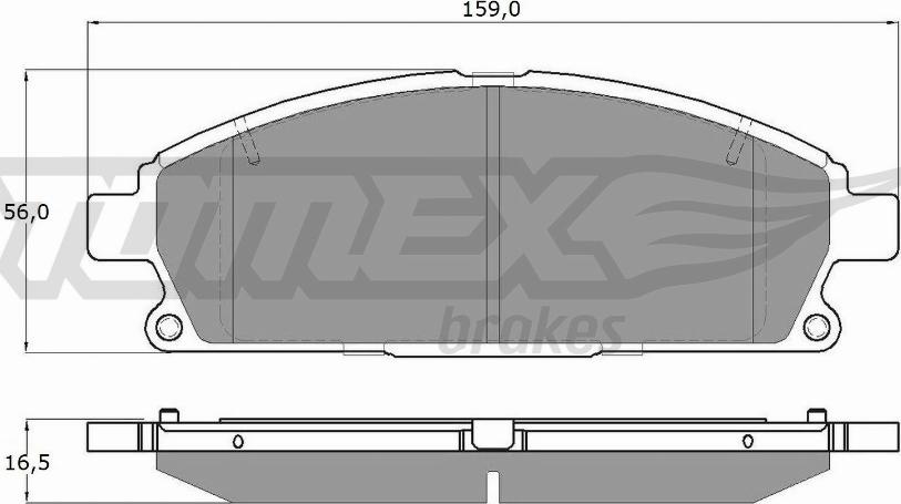 TOMEX brakes TX 14-201 - Тормозные колодки, дисковые, комплект autosila-amz.com