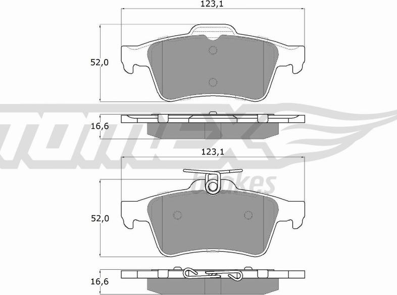 TOMEX brakes TX 14-28 - Тормозные колодки, дисковые, комплект autosila-amz.com