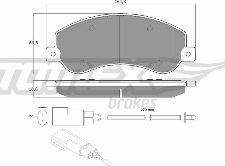 TOMEX brakes TX 14-77 - Тормозные колодки, дисковые, комплект autosila-amz.com