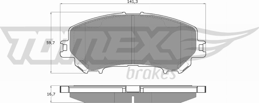 TOMEX brakes TX 15-971 - Тормозные колодки, дисковые, комплект autosila-amz.com