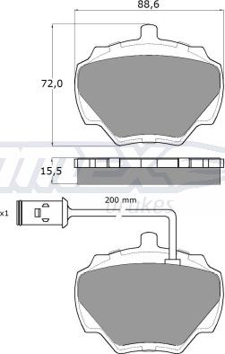 TOMEX brakes TX 15-50 - Колодки тормозные дисковые autosila-amz.com