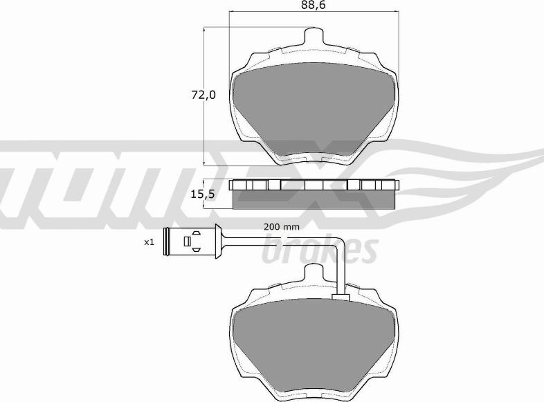 TOMEX brakes TX 15-50 - Колодки тормозные дисковые autosila-amz.com