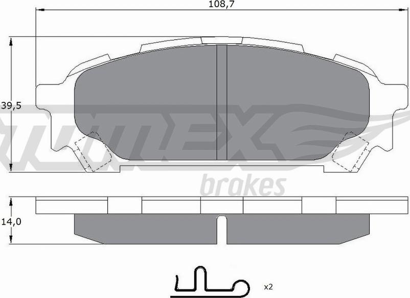 TOMEX brakes TX 15-60 - Тормозные колодки, дисковые, комплект autosila-amz.com