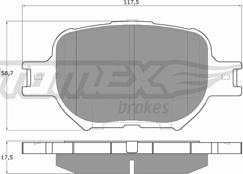 TOMEX brakes TX 15-62 - Тормозные колодки, дисковые, комплект autosila-amz.com