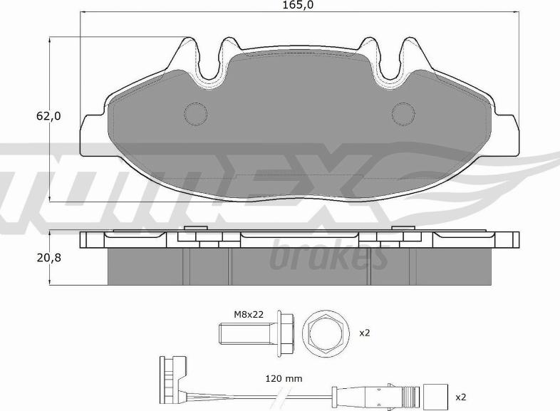 TOMEX brakes TX 15-02 - Тормозные колодки, дисковые, комплект autosila-amz.com