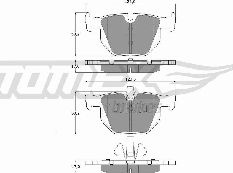 TOMEX brakes TX 15-14 - Тормозные колодки, дисковые, комплект autosila-amz.com