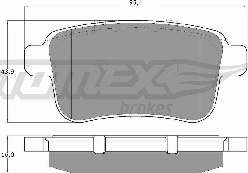 TOMEX brakes TX 15-85 - Тормозные колодки, дисковые, комплект autosila-amz.com