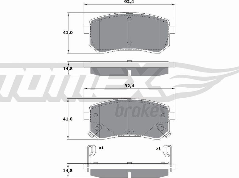 TOMEX brakes TX 15-80 - Тормозные колодки, дисковые, комплект autosila-amz.com