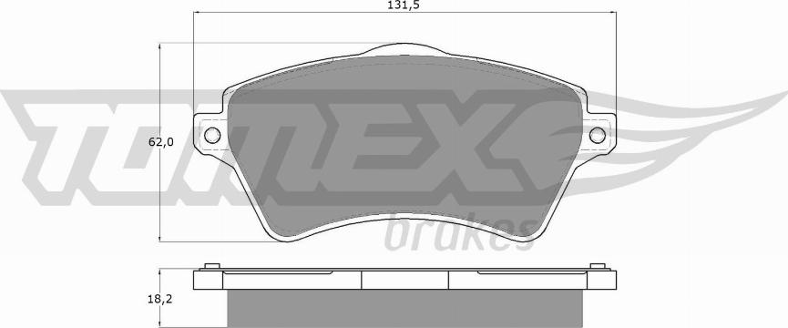 TOMEX brakes TX 15-39 - Тормозные колодки, дисковые, комплект autosila-amz.com