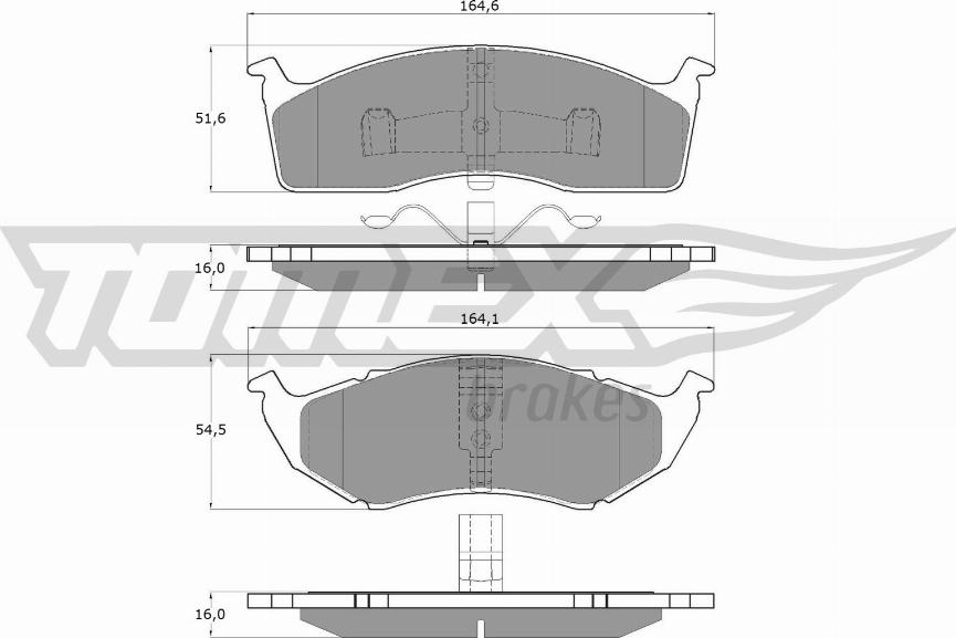 TOMEX brakes TX 15-34 - Тормозные колодки, дисковые, комплект autosila-amz.com