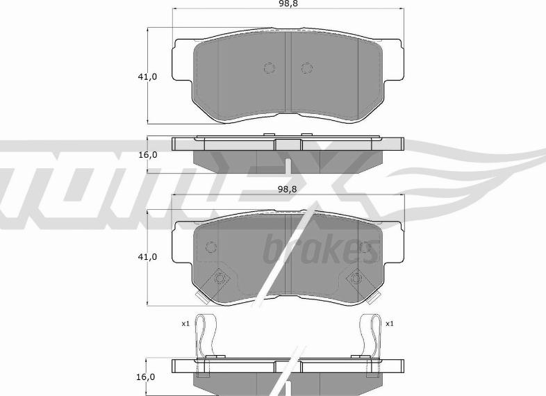 TOMEX brakes TX 15-35 - Тормозные колодки, дисковые, комплект autosila-amz.com