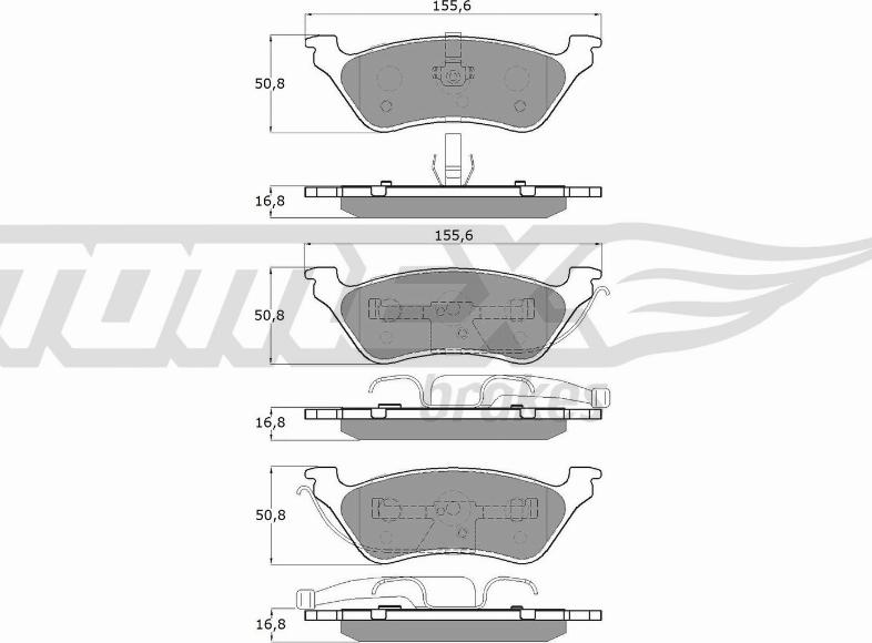 TOMEX brakes TX 15-31 - Тормозные колодки, дисковые, комплект autosila-amz.com