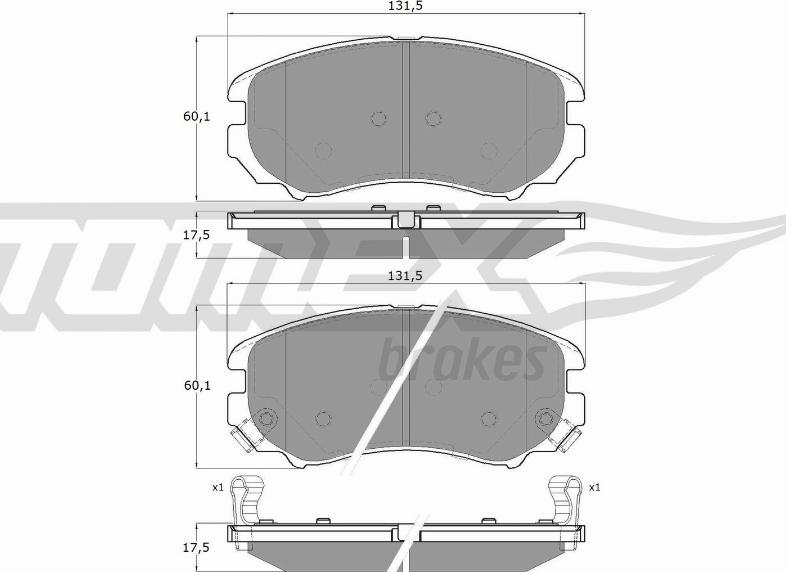 TOMEX brakes TX 15-29 - Тормозные колодки, дисковые, комплект autosila-amz.com