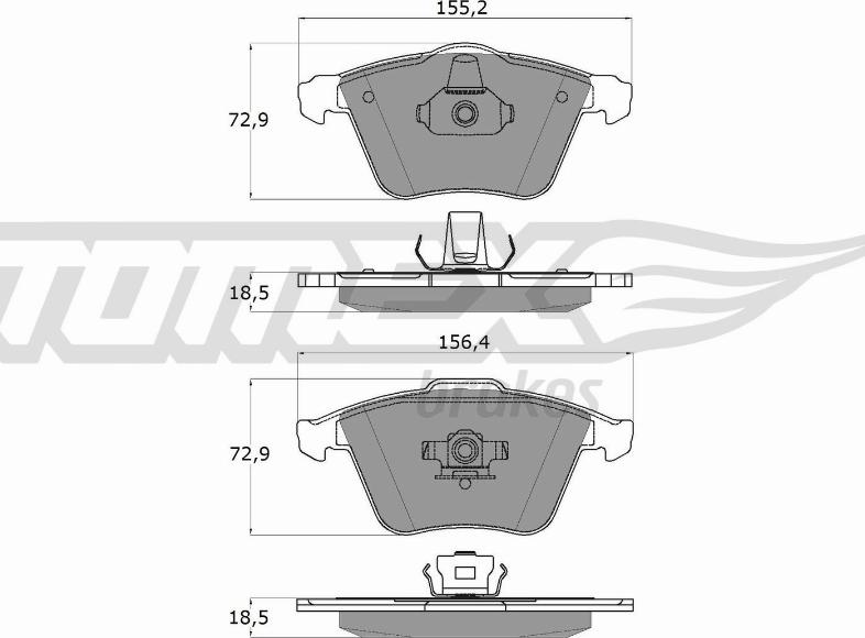 TOMEX brakes TX 15-26 - Тормозные колодки, дисковые, комплект autosila-amz.com