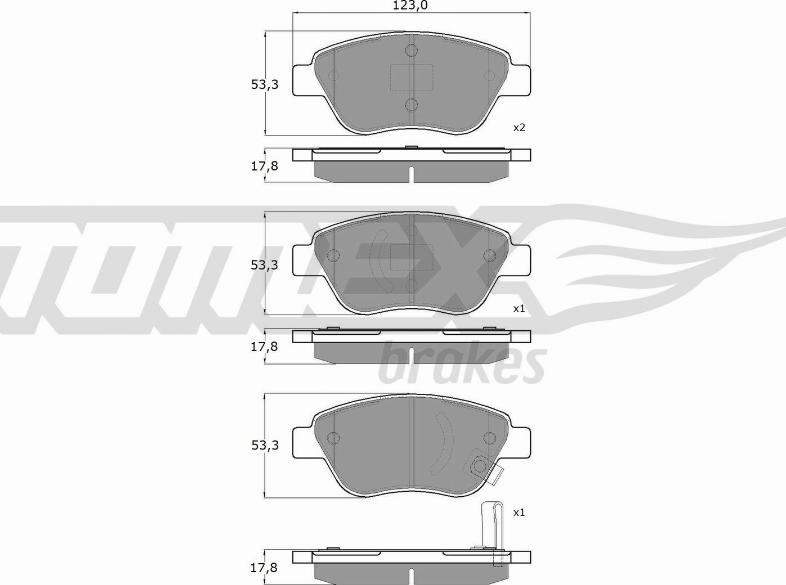 TOMEX brakes TX 15-20 - Тормозные колодки, дисковые, комплект autosila-amz.com