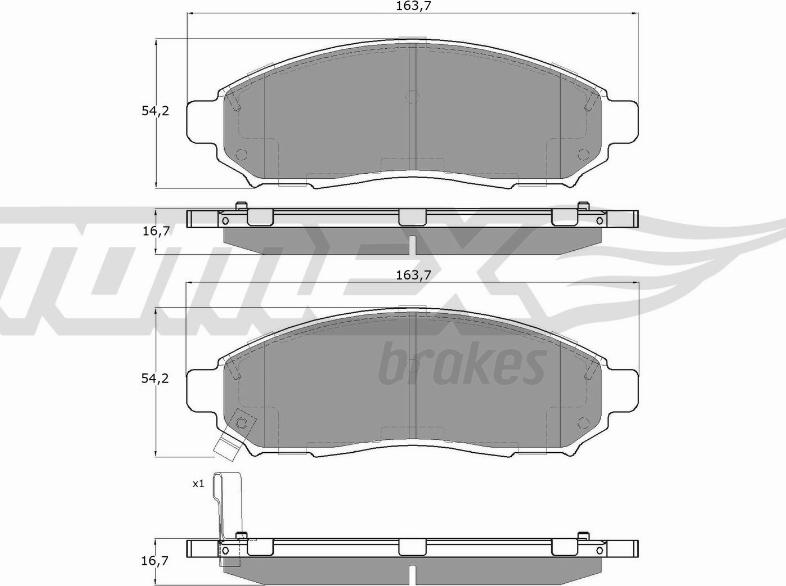 TOMEX brakes TX 15-28 - Тормозные колодки, дисковые, комплект autosila-amz.com