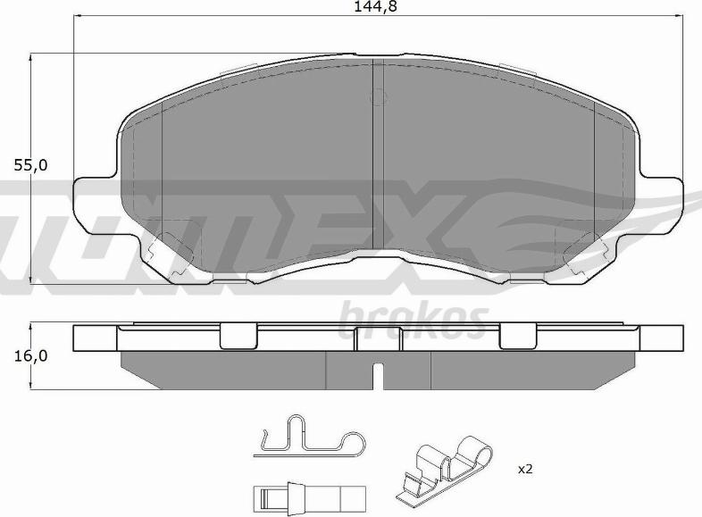 TOMEX brakes TX 15-27 - Колодки тормозные дисковые autosila-amz.com