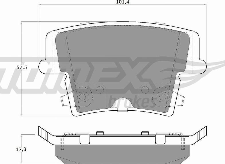 TOMEX brakes TX 15-72 - Тормозные колодки, дисковые, комплект autosila-amz.com