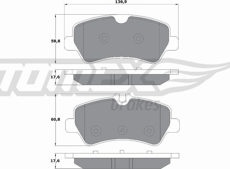 TOMEX brakes TX 16-96 - Тормозные колодки, дисковые, комплект autosila-amz.com