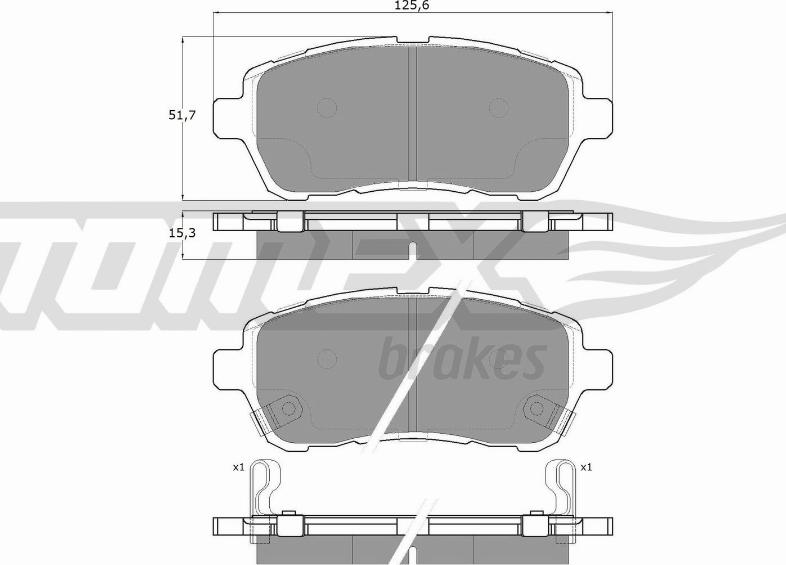 TOMEX brakes TX 16-47 - Тормозные колодки, дисковые, комплект autosila-amz.com