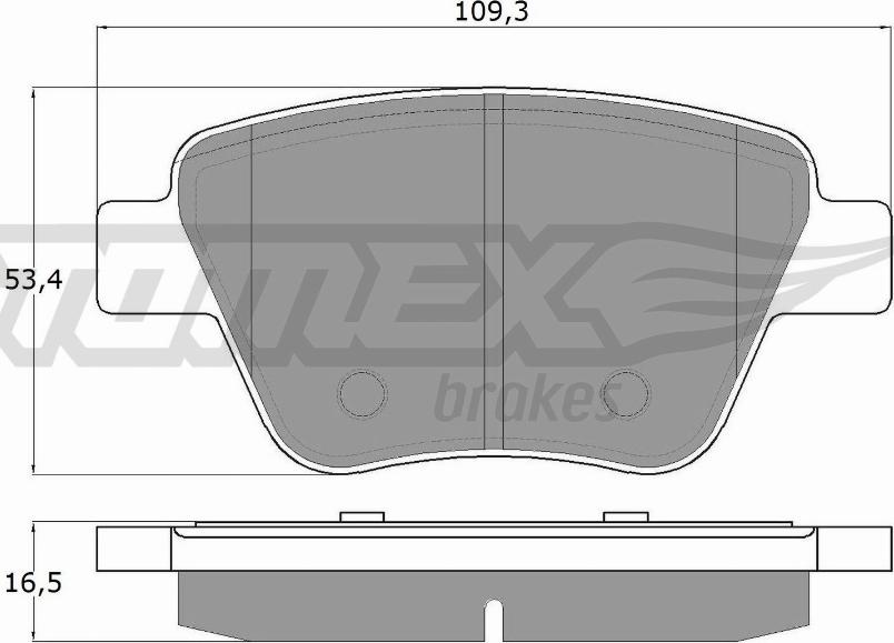 TOMEX brakes TX 16-59 - Тормозные колодки, дисковые, комплект autosila-amz.com