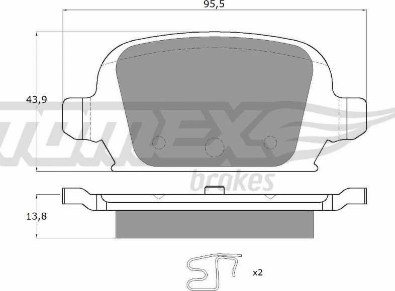 TOMEX brakes TX 16-06 - Тормозные колодки, дисковые, комплект autosila-amz.com