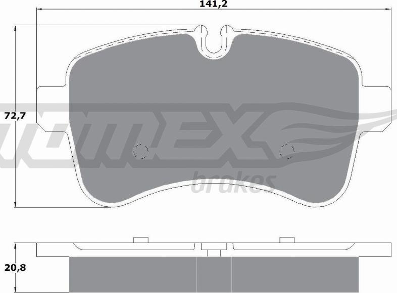 TOMEX brakes TX 16-00 - Тормозные колодки, дисковые, комплект autosila-amz.com