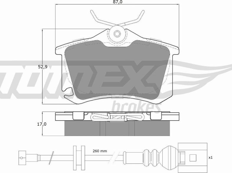 TOMEX brakes TX 16-15 - Тормозные колодки, дисковые, комплект autosila-amz.com