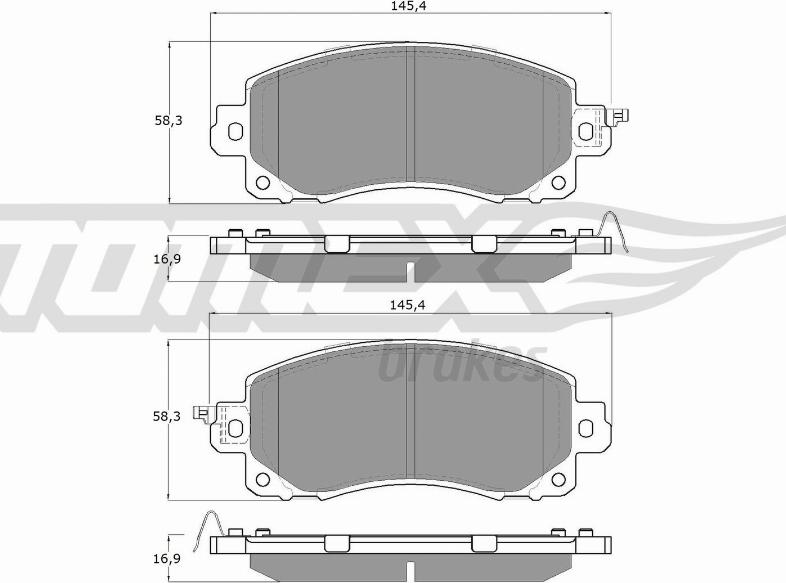 TOMEX brakes TX 16-12 - Тормозные колодки, дисковые, комплект autosila-amz.com