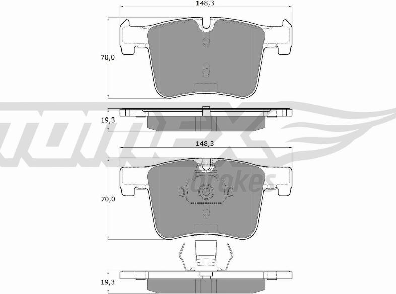 TOMEX brakes TX 16-85 - Тормозные колодки, дисковые, комплект autosila-amz.com