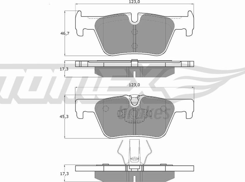 TOMEX brakes TX 16-86 - Тормозные колодки, дисковые, комплект autosila-amz.com