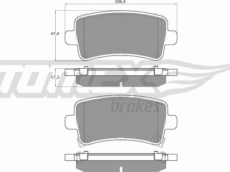 TOMEX brakes TX 16-36 - Тормозные колодки, дисковые, комплект autosila-amz.com