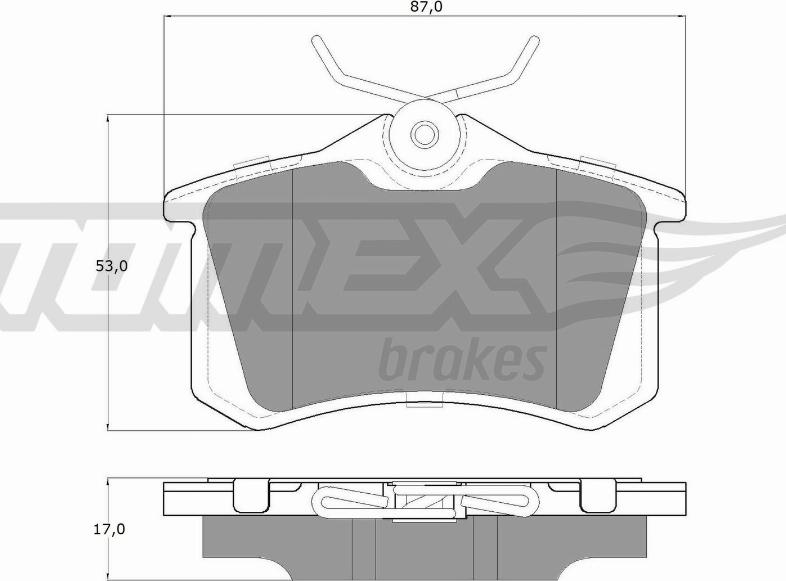 TOMEX brakes TX 16-24 - Тормозные колодки, дисковые, комплект autosila-amz.com
