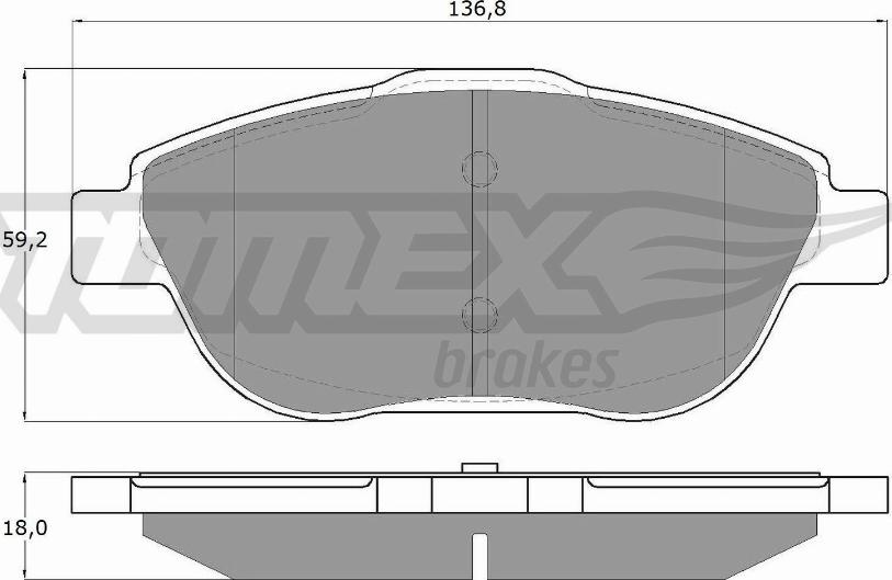 TOMEX brakes TX 16-25 - Тормозные колодки, дисковые, комплект autosila-amz.com