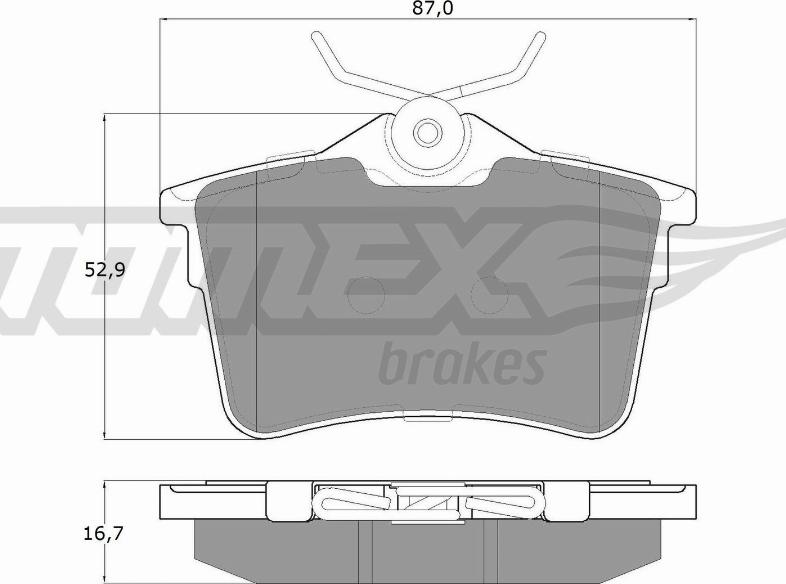 TOMEX brakes TX 16-26 - Тормозные колодки, дисковые, комплект autosila-amz.com