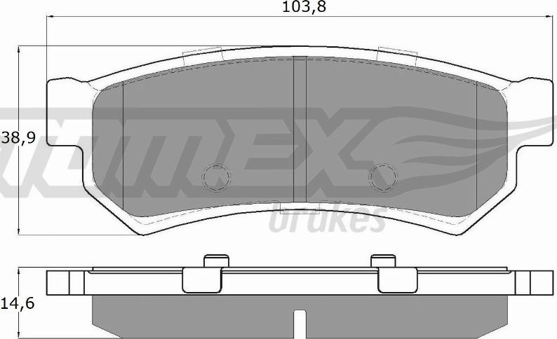 TOMEX brakes TX 16-77 - КОЛОДКИ ТОРМОЗНЫЕ ДИСКОВЫЕ autosila-amz.com