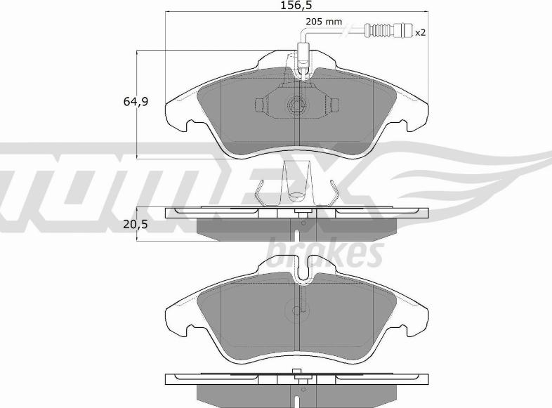 TOMEX brakes TX 10-931 - Тормозные колодки, дисковые, комплект autosila-amz.com