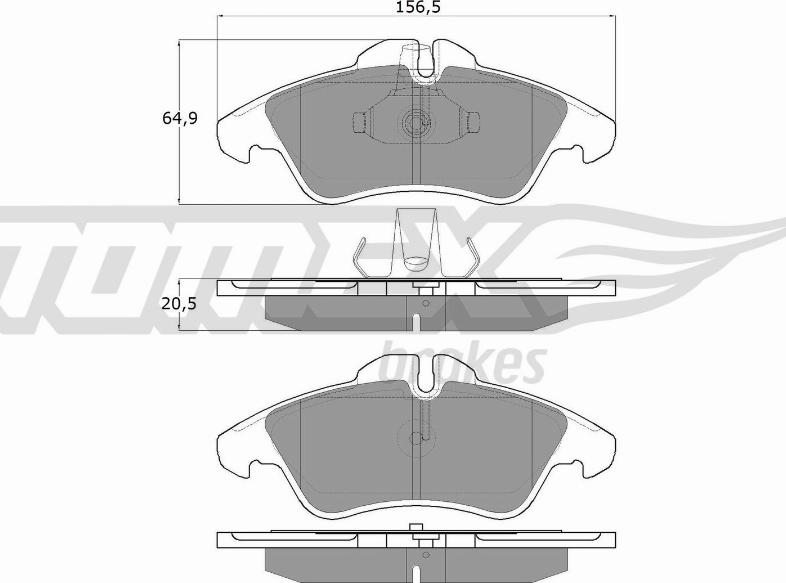 TOMEX brakes TX 10-93 - Тормозные колодки, дисковые, комплект autosila-amz.com