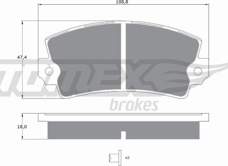 TOMEX brakes TX 10-434 - Тормозные колодки, дисковые, комплект autosila-amz.com