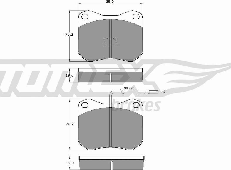 TOMEX brakes TX 10-42 - Тормозные колодки, дисковые, комплект autosila-amz.com