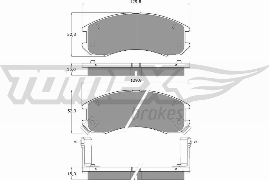 TOMEX brakes TX 10-56 - Тормозные колодки, дисковые, комплект autosila-amz.com