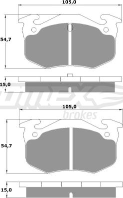 TOMEX brakes TX 10-501 - Тормозные колодки, дисковые, комплект autosila-amz.com