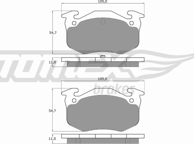 TOMEX brakes TX 10-502 - Тормозные колодки, дисковые, комплект autosila-amz.com